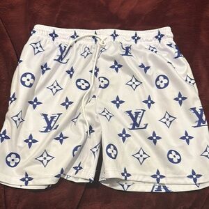 Louis Vuitton White and Blue Men's Swim Shorts